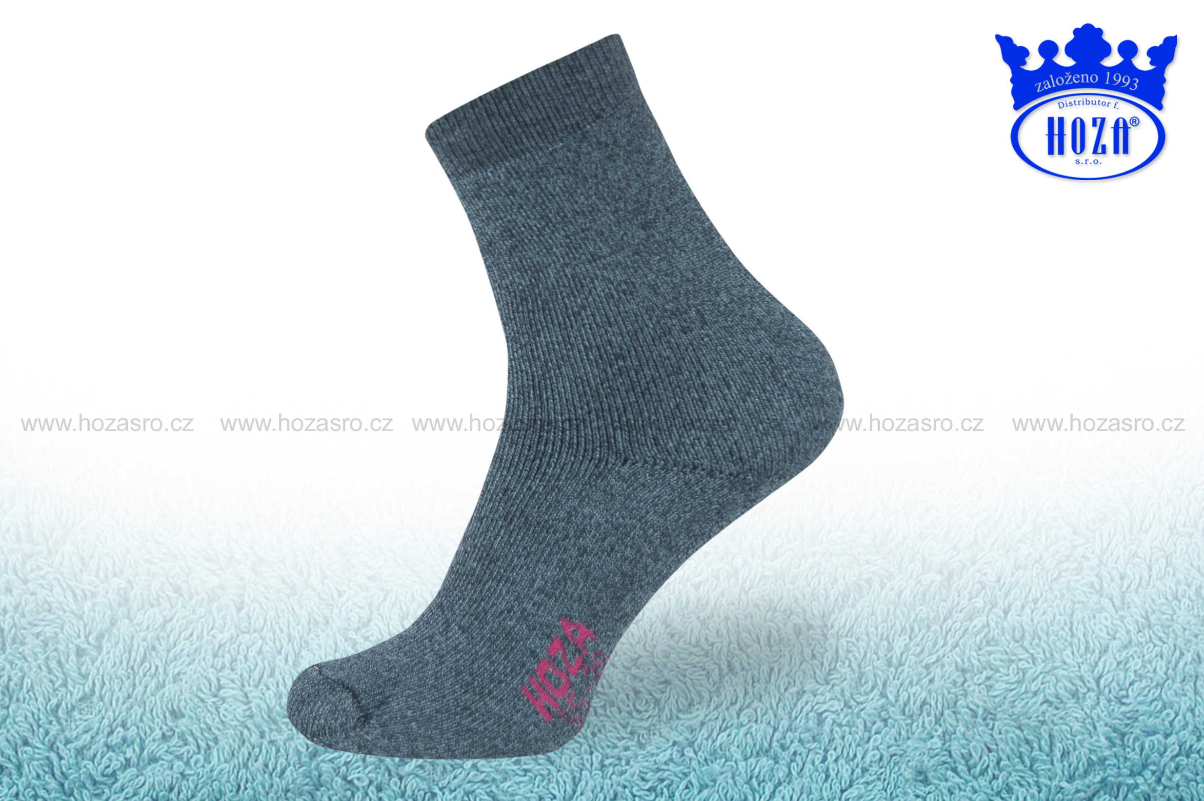 Dámské froté ponožky melír - H2200-A