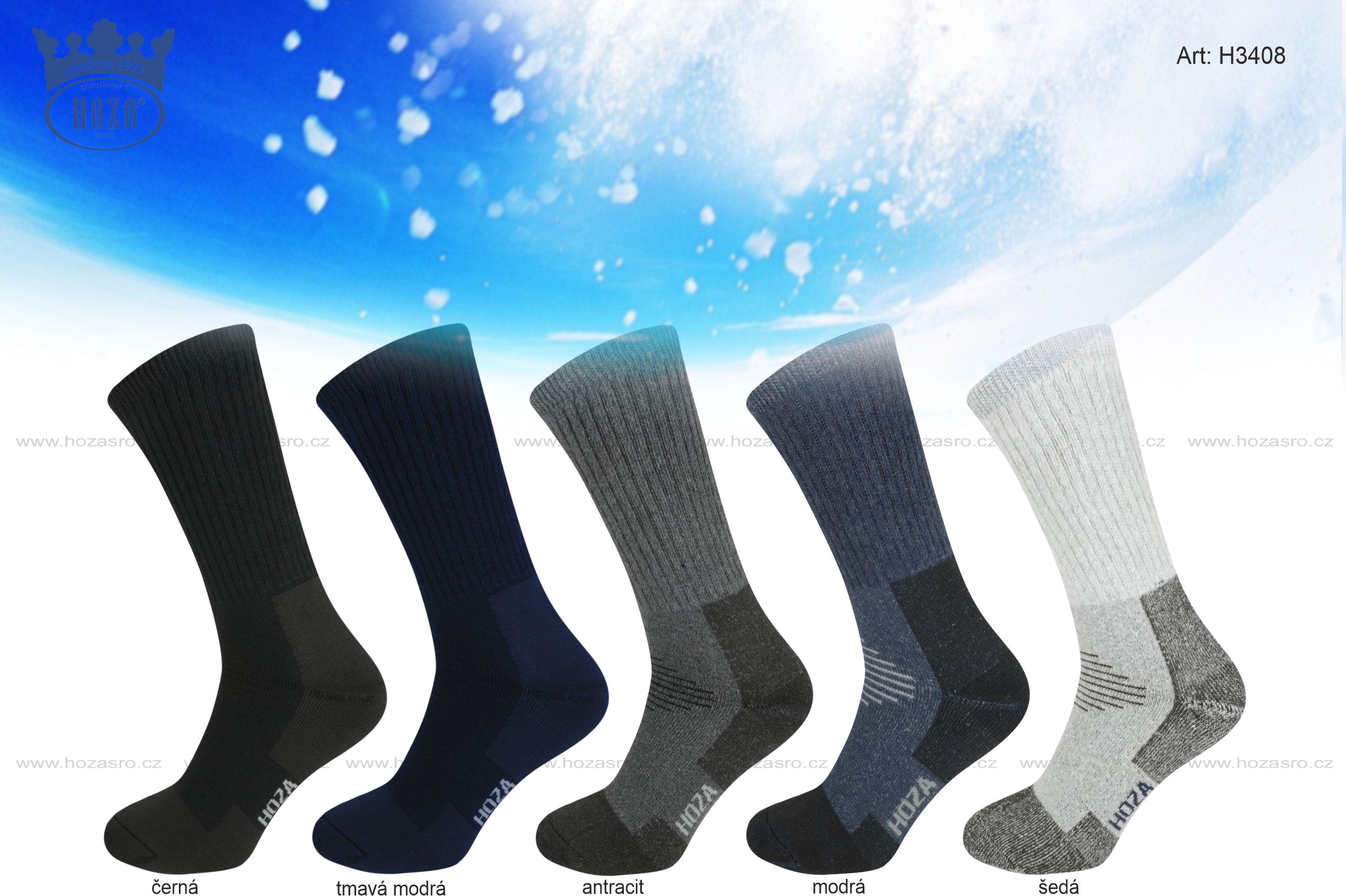 HOZA Thermo froté vysoce hřejivé ponožky od 129kč - H3408