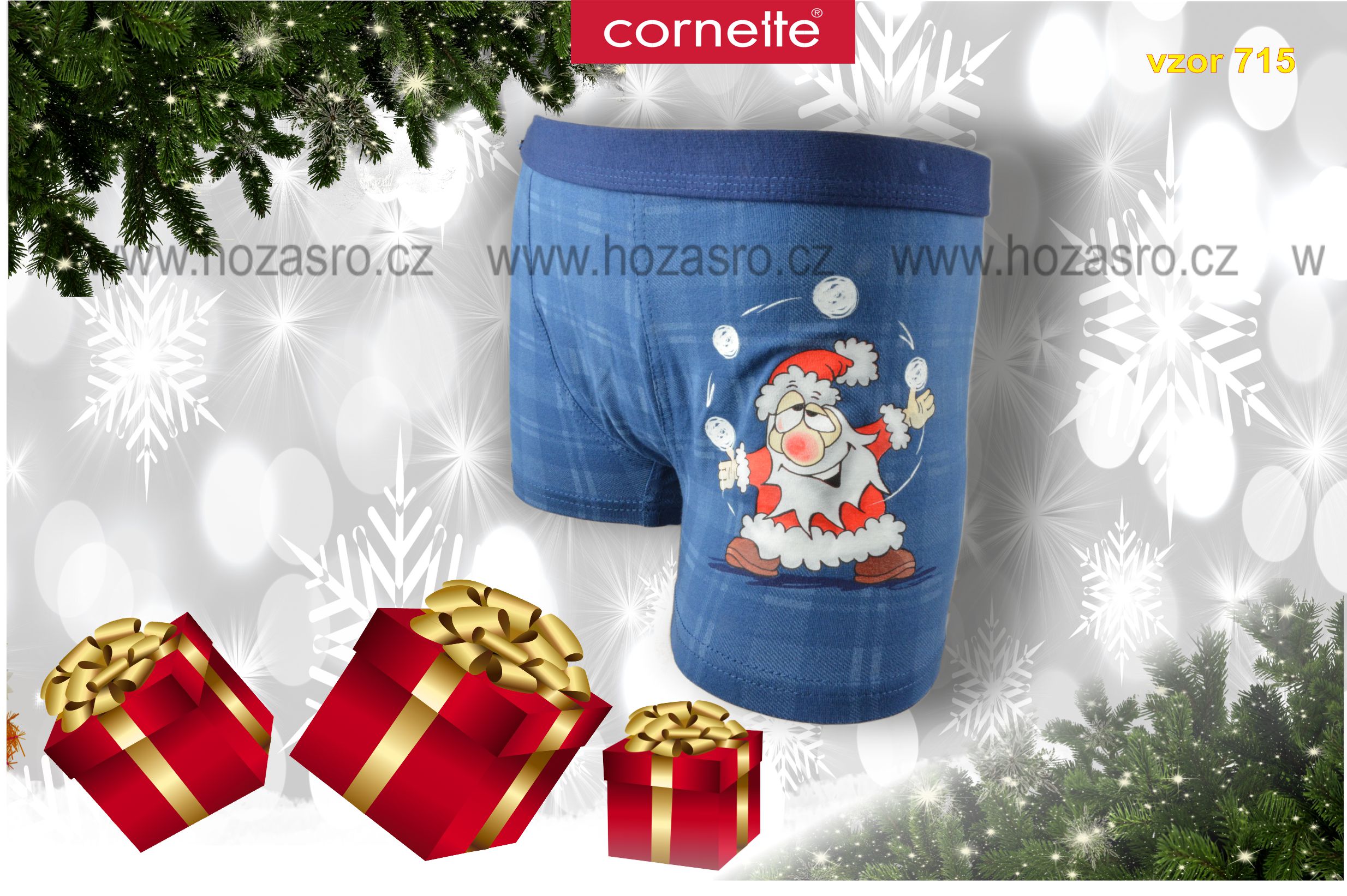 Boxerky Cornette Vánoční - Sexy Santa - vanoce-00715