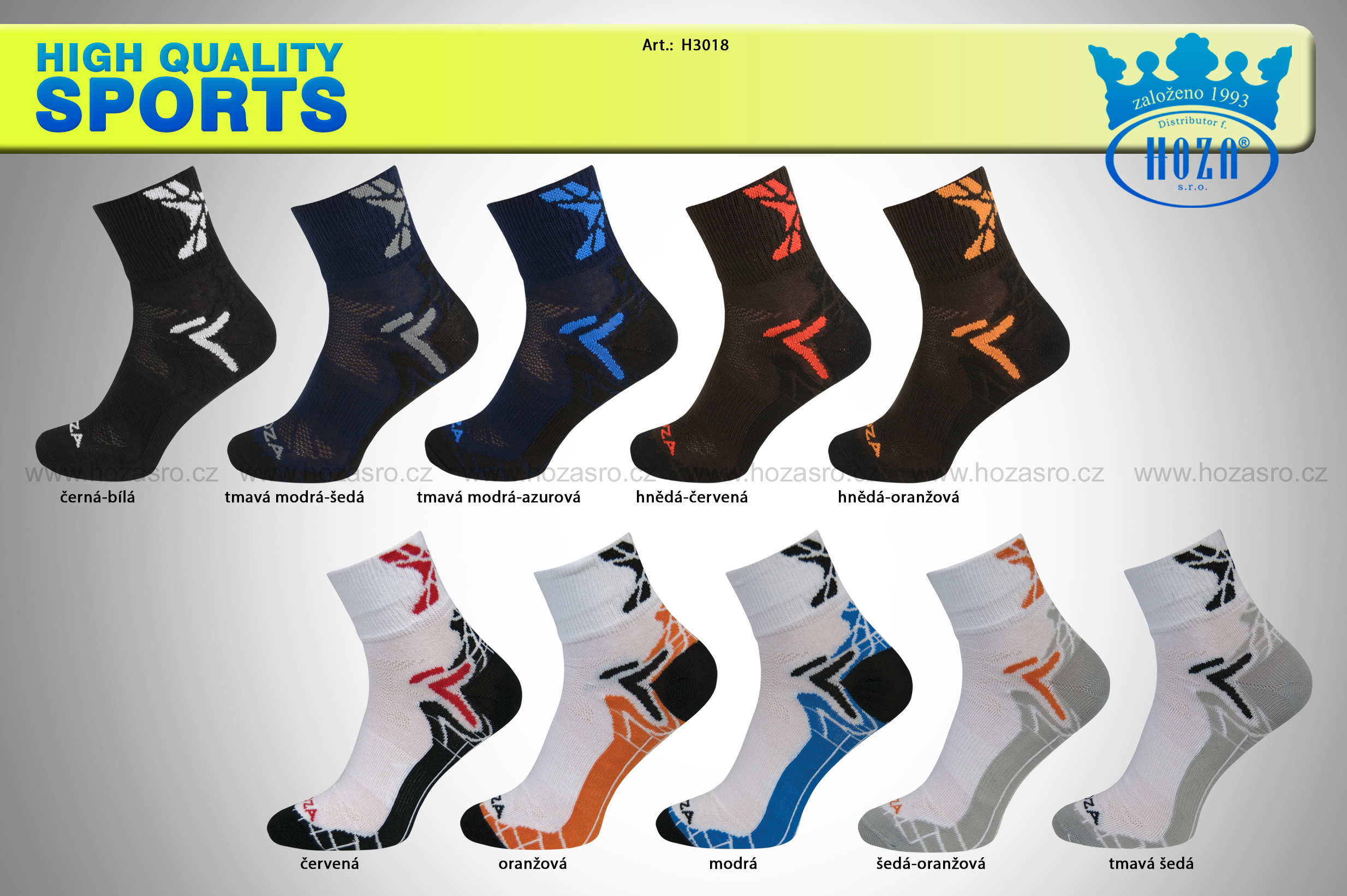 Kotníčkové funkční sportovní ponožky - pouze vel.: 35-38 od 39kč - H3018