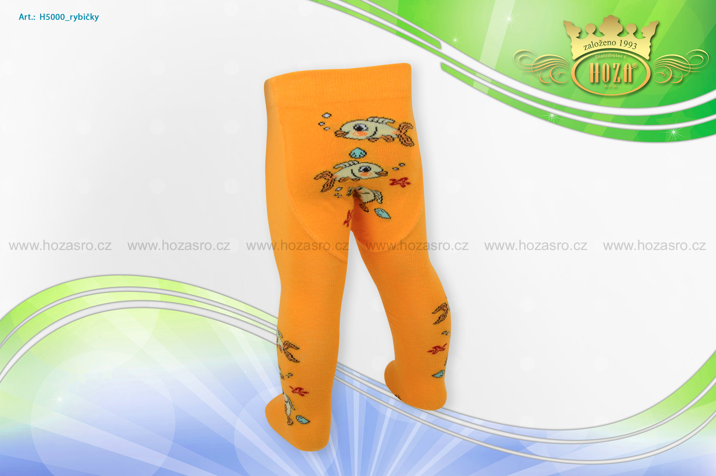Dětské punčochové kalhoty - rybičky - H5000-n5