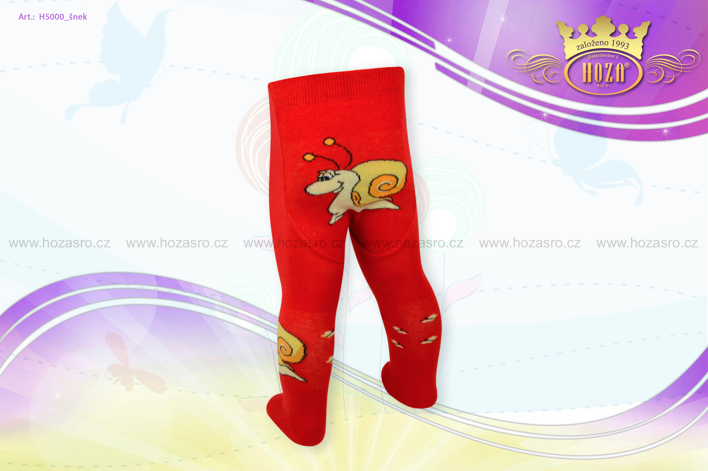 Dětské punčochové kalhoty - šnek - H5000-n7