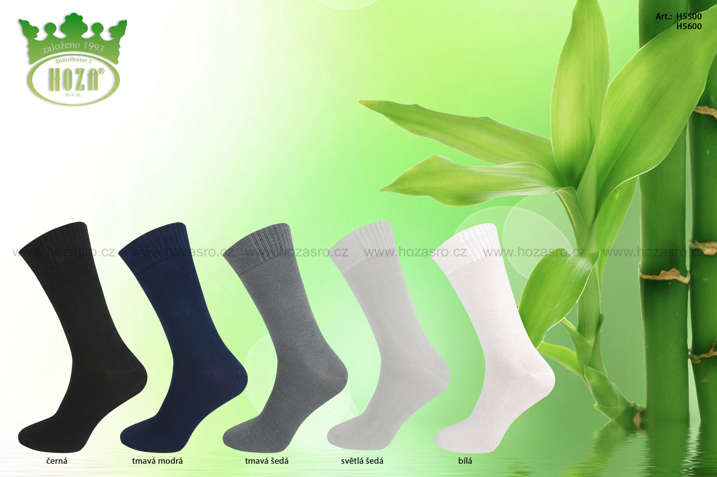 Dámské antibakteriální bambusové ponožky HOZA - H5600